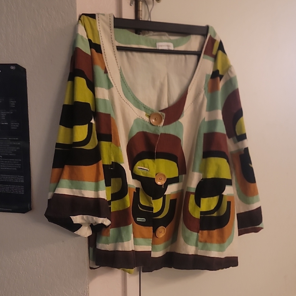 Monroe & Main Multicolor Patterned Blazer